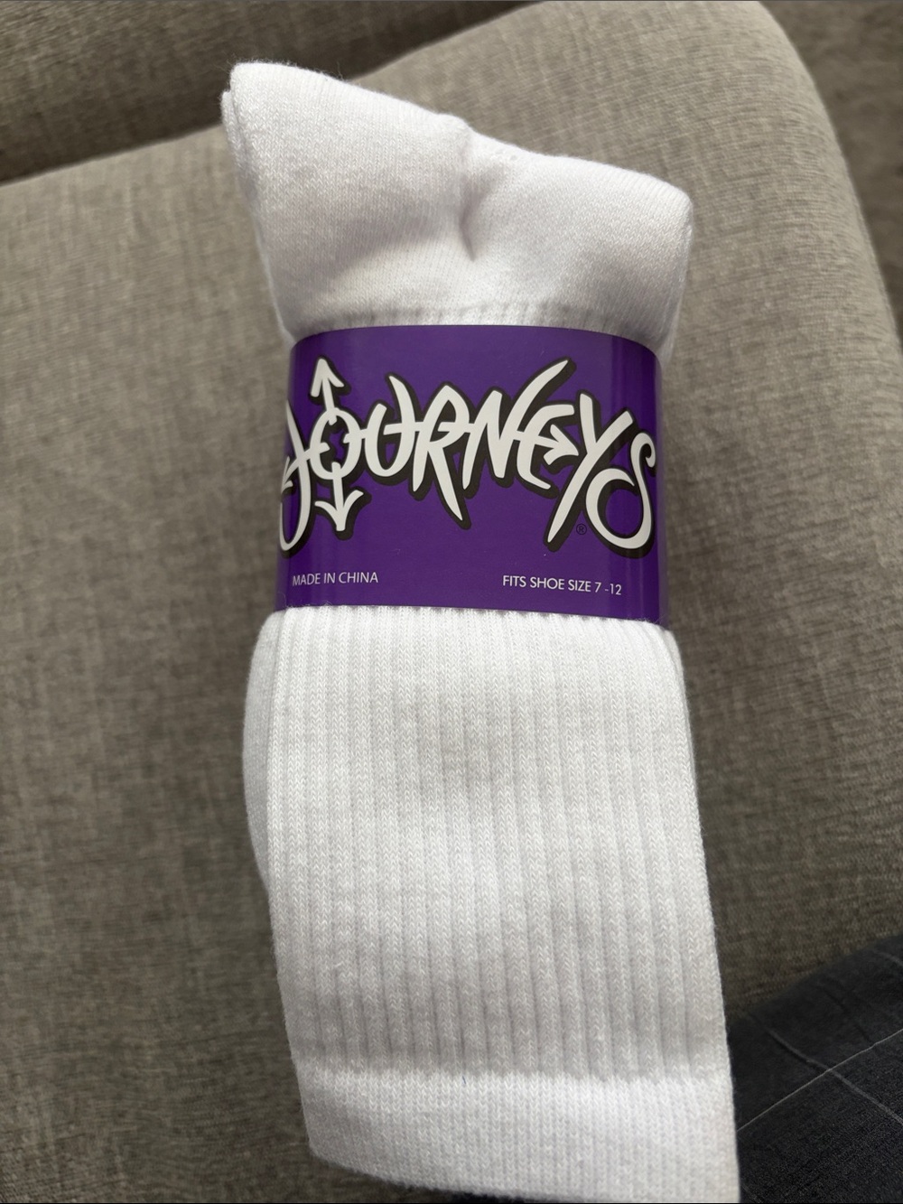 White Athletic Crew Socks - Cushioned Support
